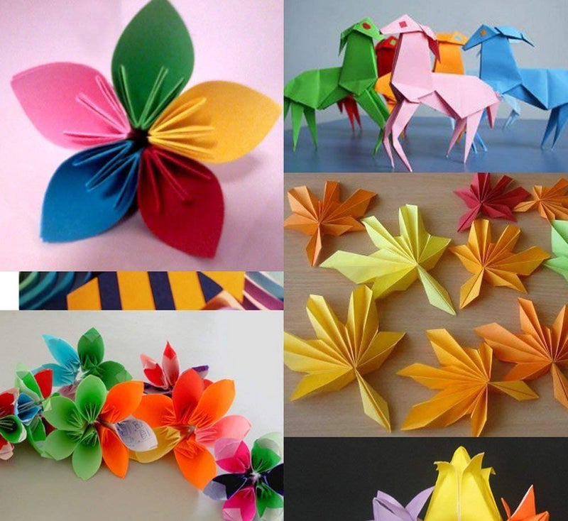 Natuworld 100 Sheets 8 x 8 inch 10 Colors Square Fold Paper Double Sided Folding Origami Paper Crane Paper Handmade Accessory Material for DIY Craft Scrapbooking Cards Gift Decoration - Image 4
